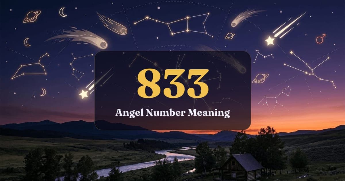 833 Angel Number Meaning: Love, Twin Flame & Career